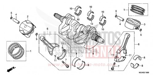 VILEBREQUIN/PISTON VFR1200XDE de 2014